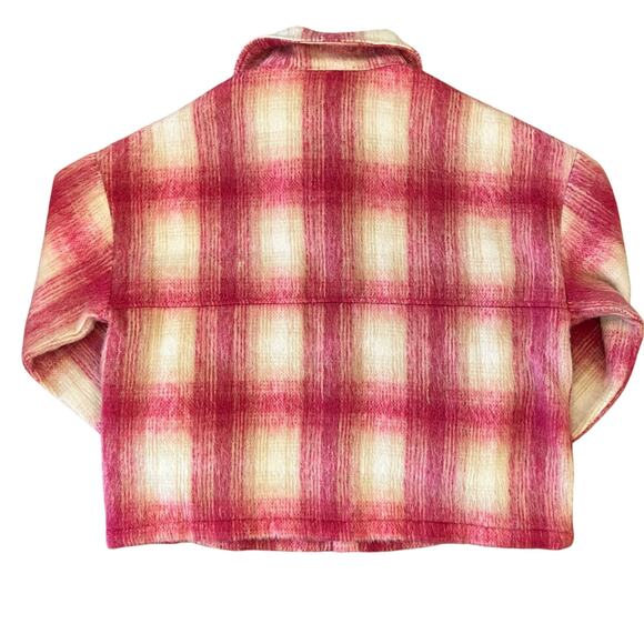 NWOT Vici Pink Plaid Shacket Medium Oversized Boxy - Picture 14 of 14